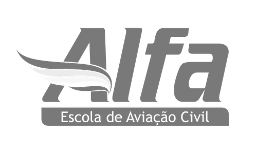 Logo Alfa Escola de Aviação Civil - cliente MFSim